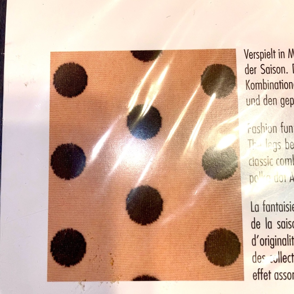 Wolford Bonny Dot Tights Black size Large New Rare - Picture 5 of 7
